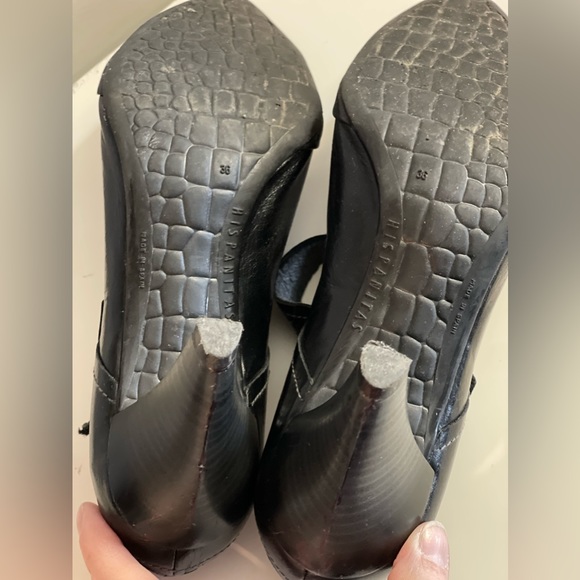 Black Leather Hispanitas Heels - Size 36 - Picture 5 of 8